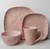 unique shaped dinner set ,ceramic cookware set,china,solid colour tableware