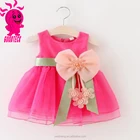 2017 new wholesaler baby princess christmas dresses girls skirt set with bowknot