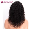 Alibaba wholesale cheap 360 lace frontal wig pre plucked hand tied made curly wave Brazilian human hair wig for black women