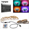USB DC 5V 1M to 5M 5050 LED Strip RGB Light TV Back Lighting Kit + RF Remote Controller White Black Color Protection class IP60