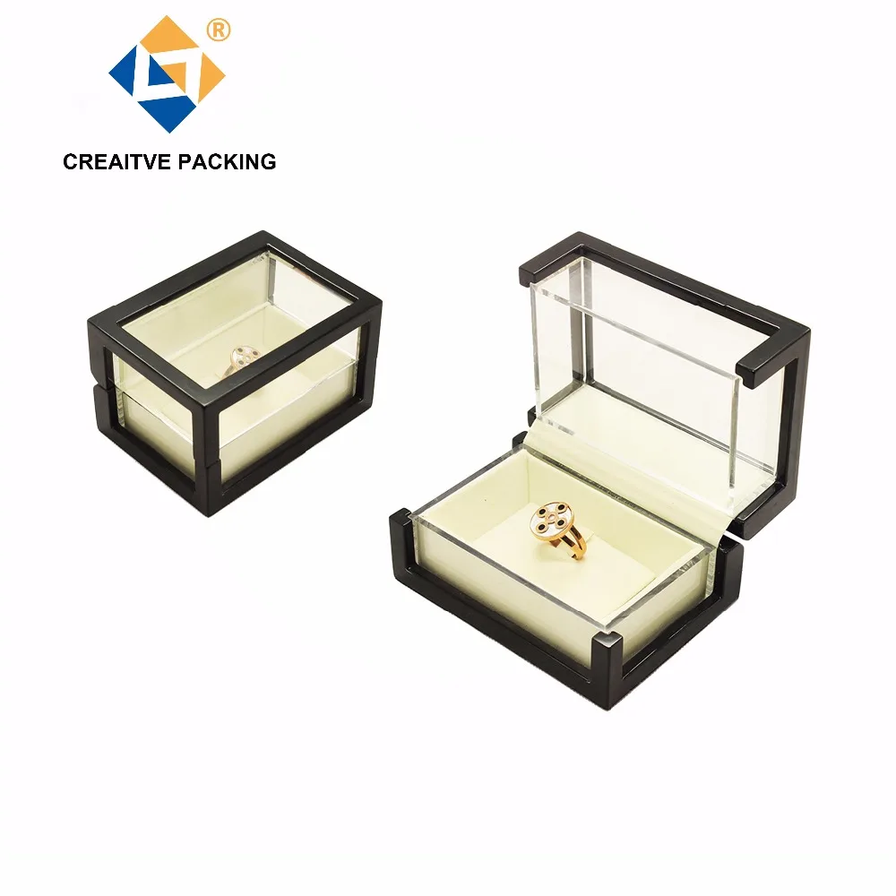 new design popular acrylic jewelry ring gift box