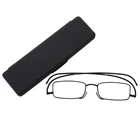 2019 Rotation Folding Reading Glasses Eyewear Pocket Reading Glasses With Metal Frames TR90 Temples and Case