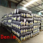 Stocklot textile wholesale jeans 100% cotton denim fabric for garment