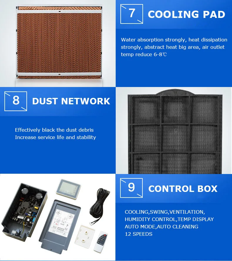 Evaporative Desert Air Conditioner, Solar, 20000m3, Plastic - detail 14