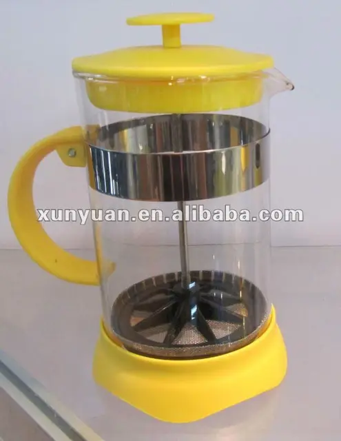 600ml plastic /french press stainless plunger coffee tea maker