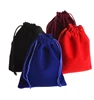 Colorful custom size flannelette fabric drawstring bag for jewelry