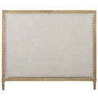 Hampton Furniture Bedroom Solid Oak Frame French Linen Tufted Headboard Queen