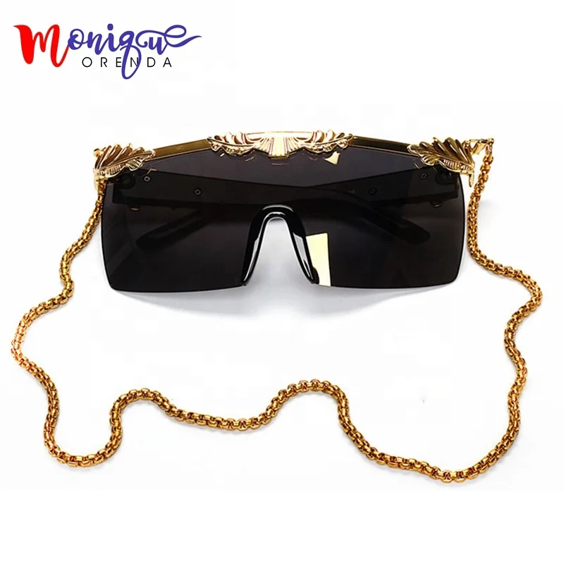 New Arrived Women Sunglasses Brand Designer Steampunk Mens Sunglasses Oversize Sun Glasses With Gold Chain Square Sunglasses, Gray;orange
New Arrived Women Sunglasses Brand Designer Steampunk Mens Sunglasses Oversize Sun Glasses With Gold Chain Square Sunglasses, Gray;orange
