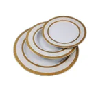 FAMA certified factory direct sale fine quality gold printed ceramic plate set