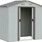 8' x 6' Outdoor Garden Storage Shed Tool Utility Backyard Patio Steel Toolshed