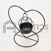 Black color metal decorative geometric tea light candlestick/candleholder for home decor