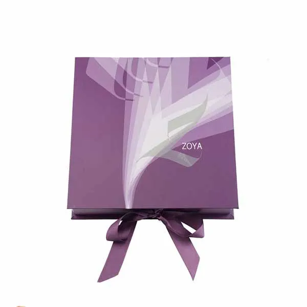 customized logo printed black rigid gift box with
