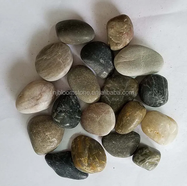 white washed pebbles