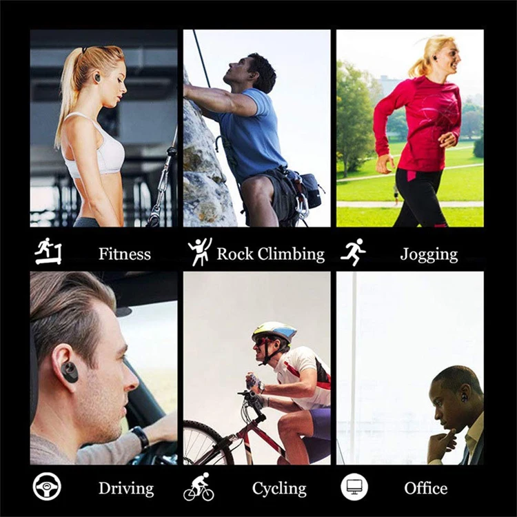2019 Newest Sweatproof Hands-free Mini TWS Earphones BT 5.0 True Wireless Earbuds - ANKUX.COM