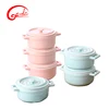 Heart resistant porcelain healthy cookware casseroles to easy cooking