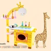 Long Deer Shape Pretend Role Play Activity Kids Girls Kitchen Wooden Play Sets Toy