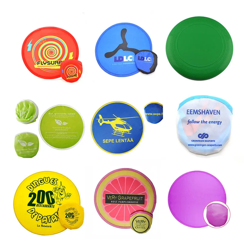 Factory Direct Sale Promotional Multifunctional Advertising Hand Fans Nylon Pet Toys Foldable Sublimation Flying Disc