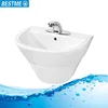 white ceramic wall hung wash basin for bathroom sanitary ware