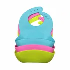 Soft Waterproof Silicone Baby Bib with Food Catcher, Baby Silicone Bib