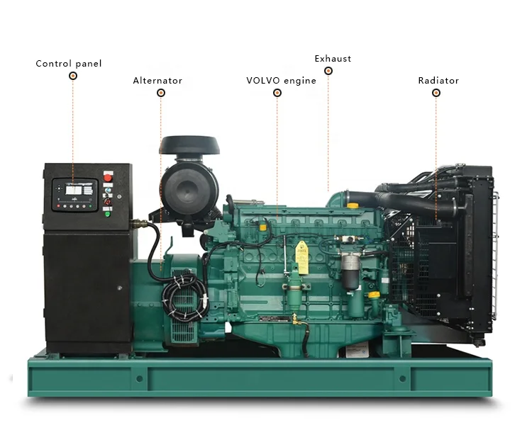 带发动机 tad734ge 沃尔沃 penta 隔音超级静音柴油发电机 200kw