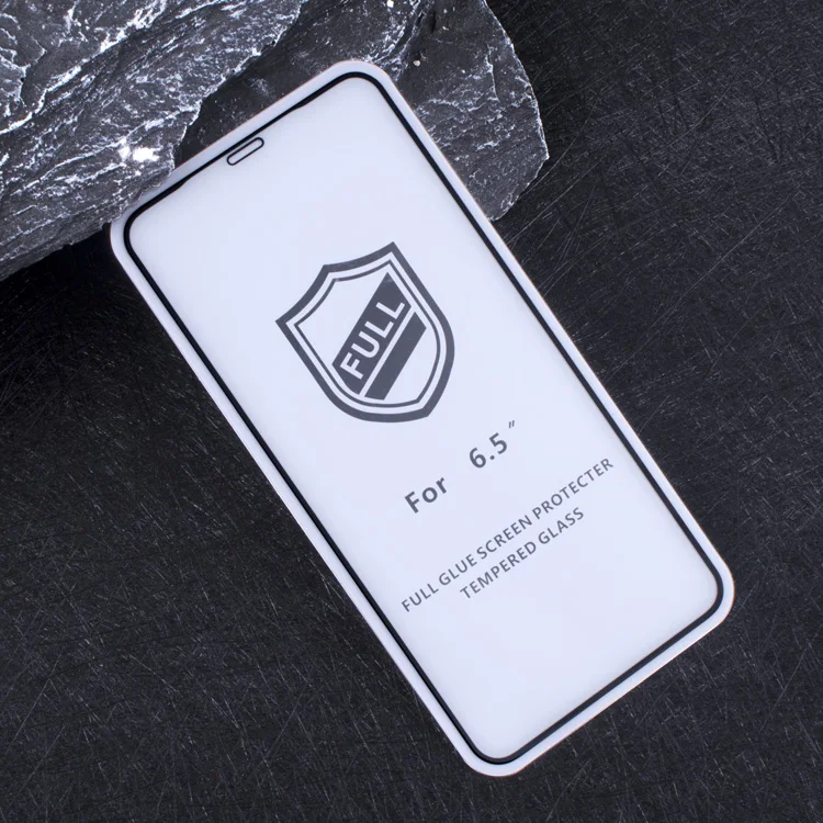 New Arrival Screen Protector for iPhone Xs Max silk print full cover full glue tempered glass screen protector, Black
New Arrival Screen Protector for iPhone Xs Max silk print full cover full glue tempered glass screen protector, Black