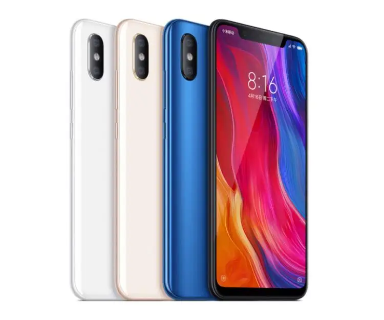 

2019 hot sales Xiaomi Mi8, 6GB+64GB 6GB+128GB, 256GB mobile phone, Global Official ROM