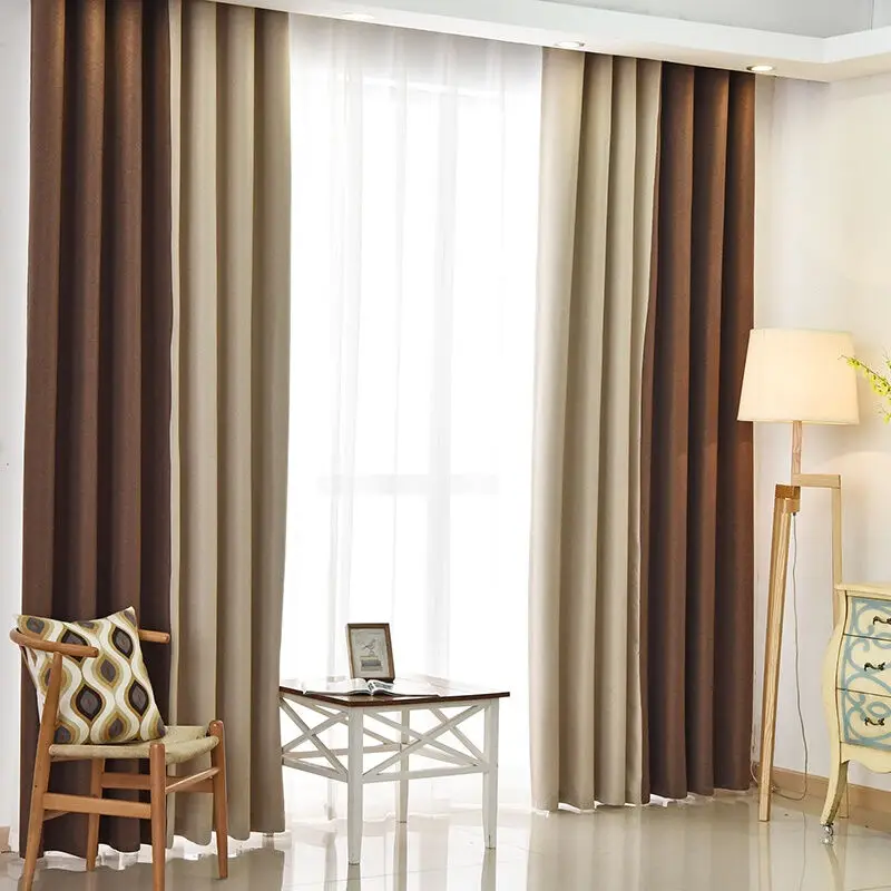 brown curtain fabric