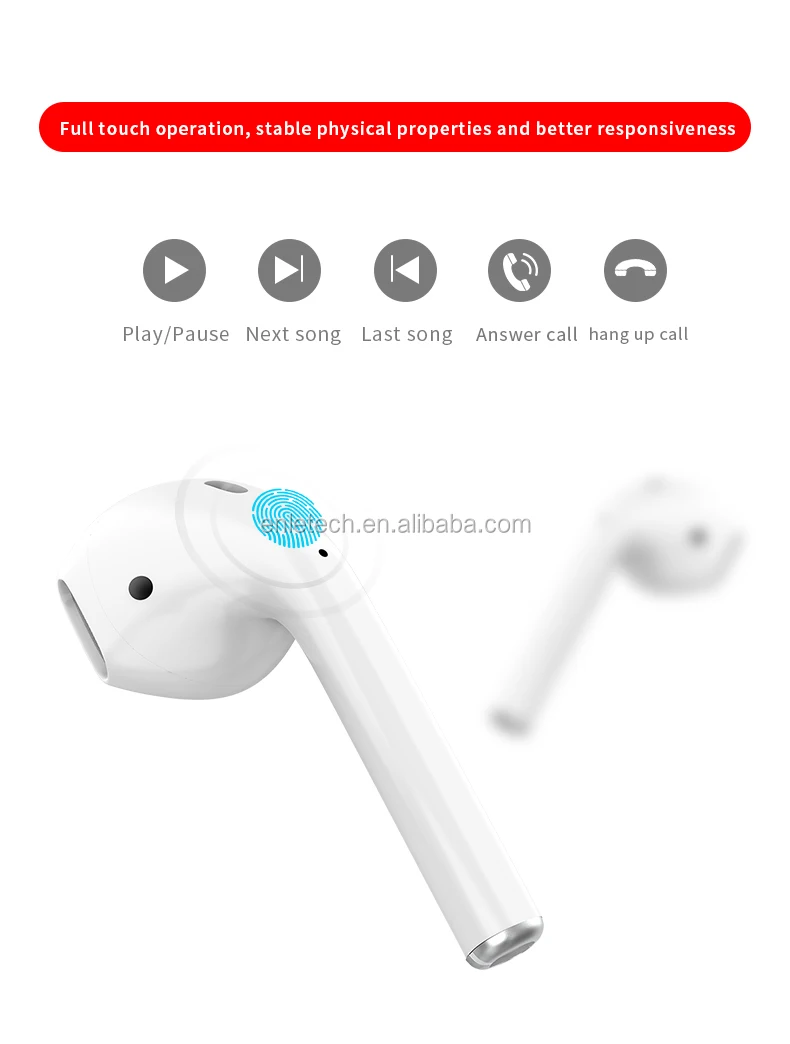 2019 black pod for original 1:1 airs ear pod 2 i10 i12 i20 i30 tws phone wireless earbuds with power bank airs buds pods - ANKUX.COM