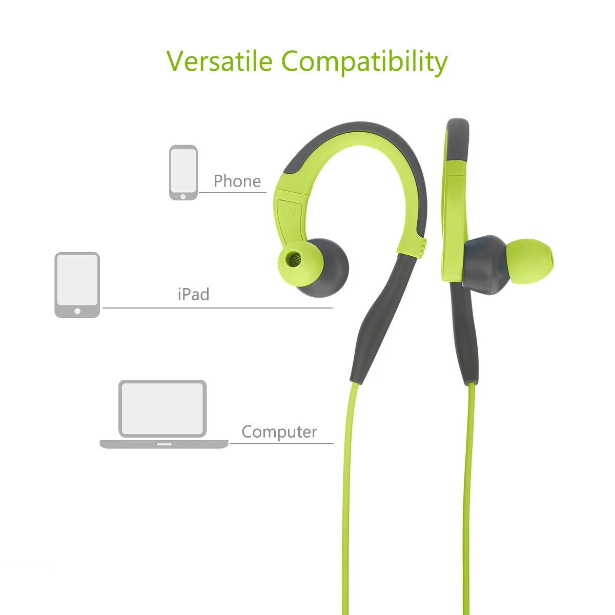 Pisen Ear-hook Sports Earphones Noise Cancelling R100 - ANKUX.COM