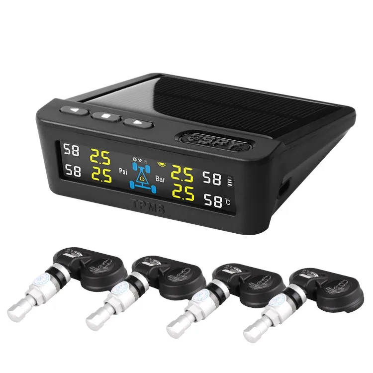 Newest Solar Power Car TPMS Tire Pressure Monitor System With Internal Sensor