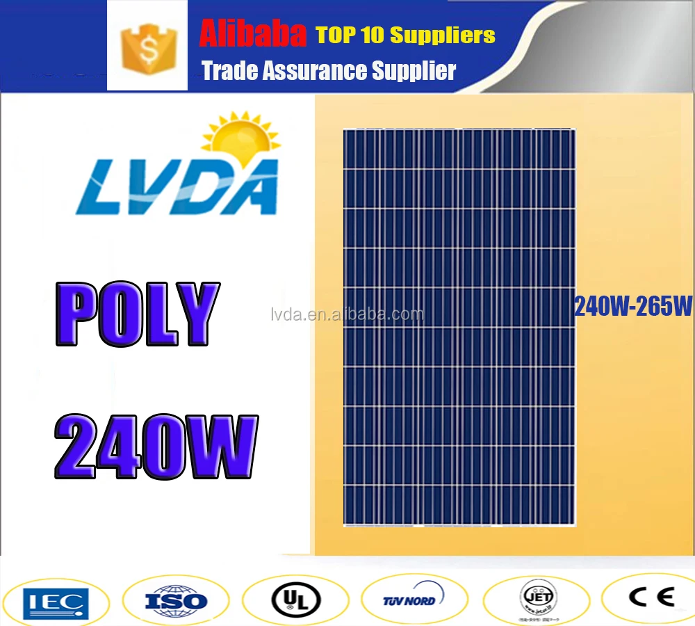 home use profession design complete kit off grid poly solar panel power system 240watt 60cells poly solar panel