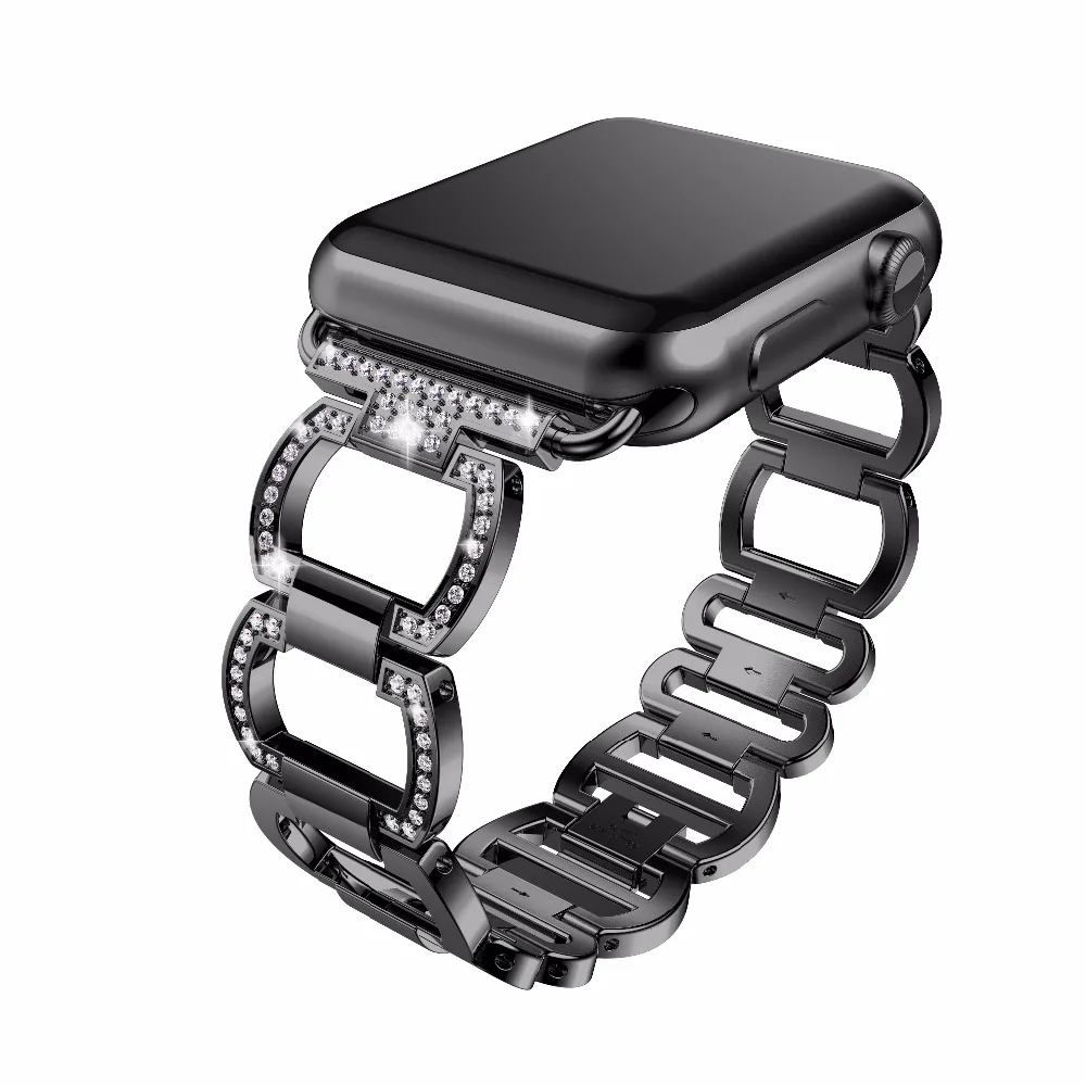 2018 Luxury Crystal Rhinestone Link Bracelet For apple watch band, Black;brown;silver;blue;golden;pink
2018 Luxury Crystal Rhinestone Link Bracelet For apple watch band, Black;brown;silver;blue;golden;pink