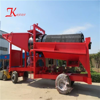 200tph Mobile Rotary Gold Mining Sand gravel Stone Drum Trommel Screen