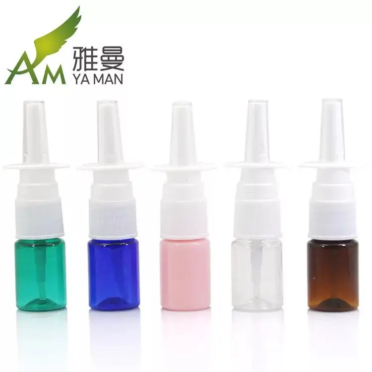 Buena calidad de color 5 ml vacía de plástico de botellas de Spray Nasal