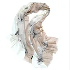 Women Soft Floral Print Shawl Cashmere Scarf Hijab