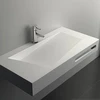 solid surface modern bathroom sink/ artificial stone handwash basin, wall hung acrylic solid surface bathroom wash basin sink