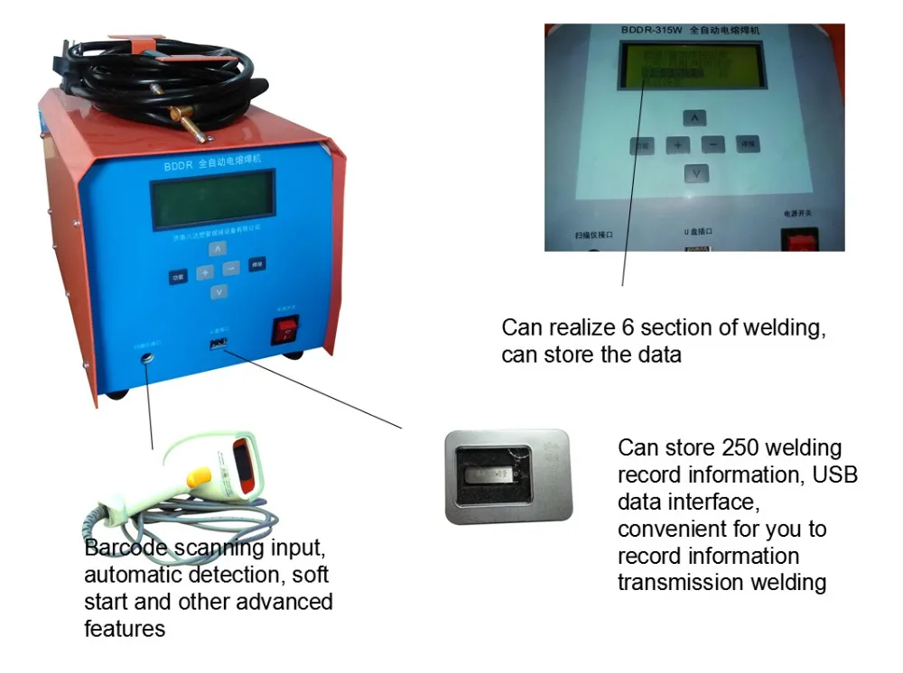 Ce Iso Bddr315w Automatic Electrofusion Welding Machine For Hdpe Pipe