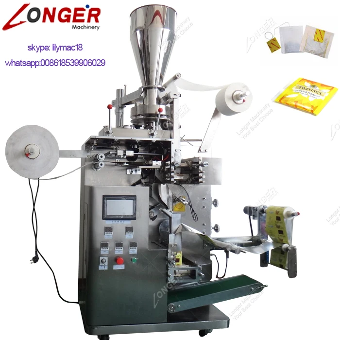 Automatic Coffee Sachet Filling Packaging Equipment Making Small Bag Tea Packing Machine Price With Filter Papers Tag And String