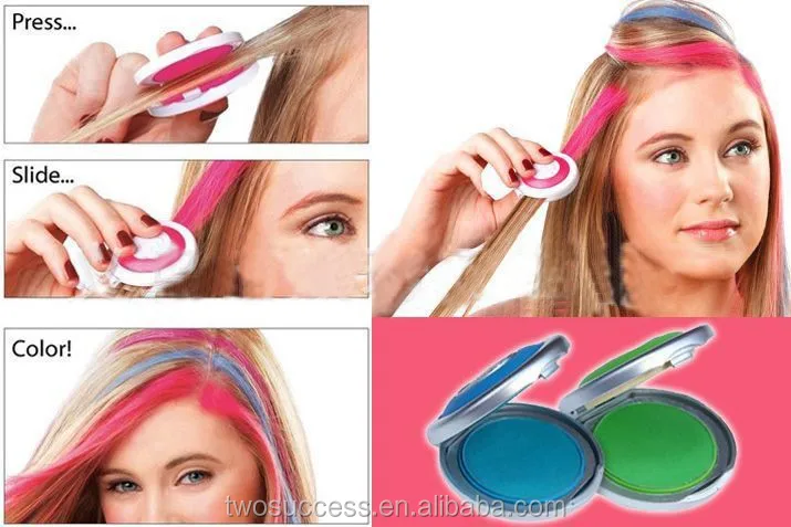 Colorful Disposable Non-toxic Salon party DIY temporary hair color chalk Hair Dye Round Hair Chalk