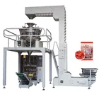 Multi heads weigher dry fruit tomato pouch packing machine with automatic weighing device