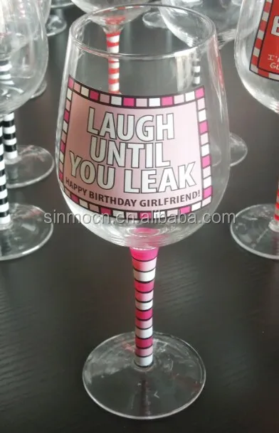 colored globet wine glass