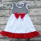 2016 Wholesale Newest Baby Girl Plain Ruffle Dress Toddler Child Costume Dress Cotton Maxi Dress