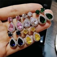 5 Color Water Drop Big Zircon Stone Sterling Silver Stud Earrings for Women Fashion Earrings Jewelry 2019 Gift Earrings
5 Color Water Drop Big Zircon Stone Sterling Silver Stud Earrings for Women Fashion Earrings Jewelry 2019 Gift Earrings