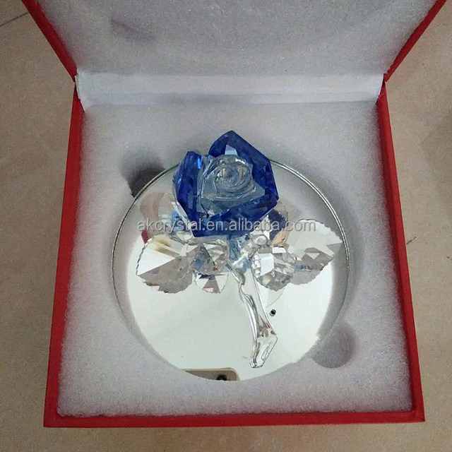 hot sale crystal wedding return gifts desk or car decoration red