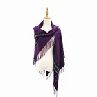 Fashion Solid 100% Wool Poncho Scarf Scarves Shawl Women