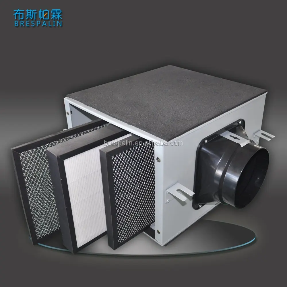Встроенный воздушный фильтр коробка с фильтром HEPA и фильтром активированного угля для вентилятора системы вентиляции