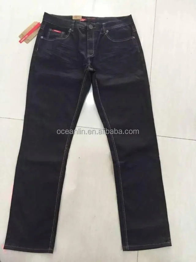 2015 latest fashion comfortable men's jeans stocks dark color jeans