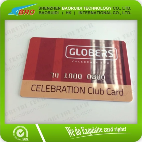 embossed number card,custom printing making blank plastic card