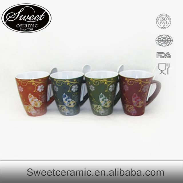 wedding favors personalized gift color ceramic mug,round ceramic