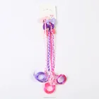 Wholesale Kids Synthetic Hair Extensions Custom Colorful Braid Clip Hair Accessories for Kids Party Gifts